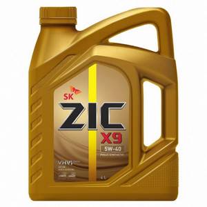 ZIC X9 5w40 4л синтетика, масло моторное, замена ZIC XQ